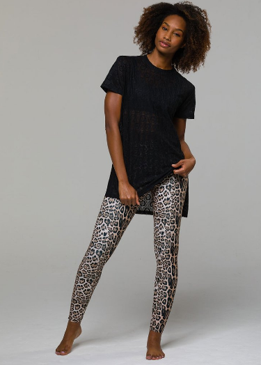 Image Title Onzie High Rise Legging - Leopard